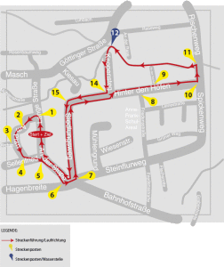 Große Runde durch den Ort (3 km) Große Ortsrunde
